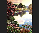 Henry Peeters Lakeside retreat painting